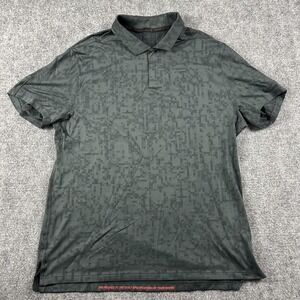 Nike Dri-FIT ADV Tiger Woods Polo Shirt Mens Large Gray Camo Golf Performance